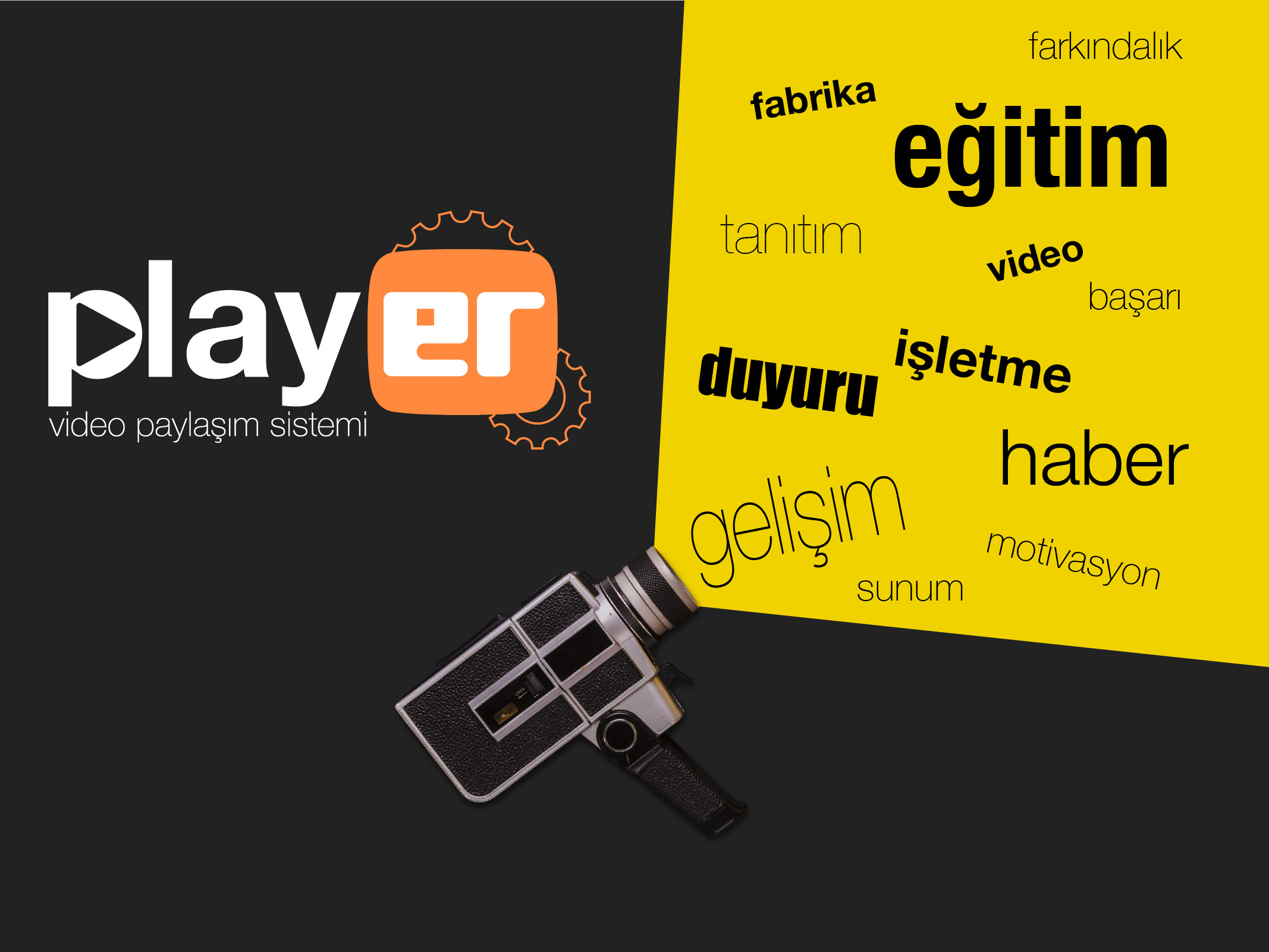 Banner Tasarımı  Player video paylaşım sistemi banner tasarımı