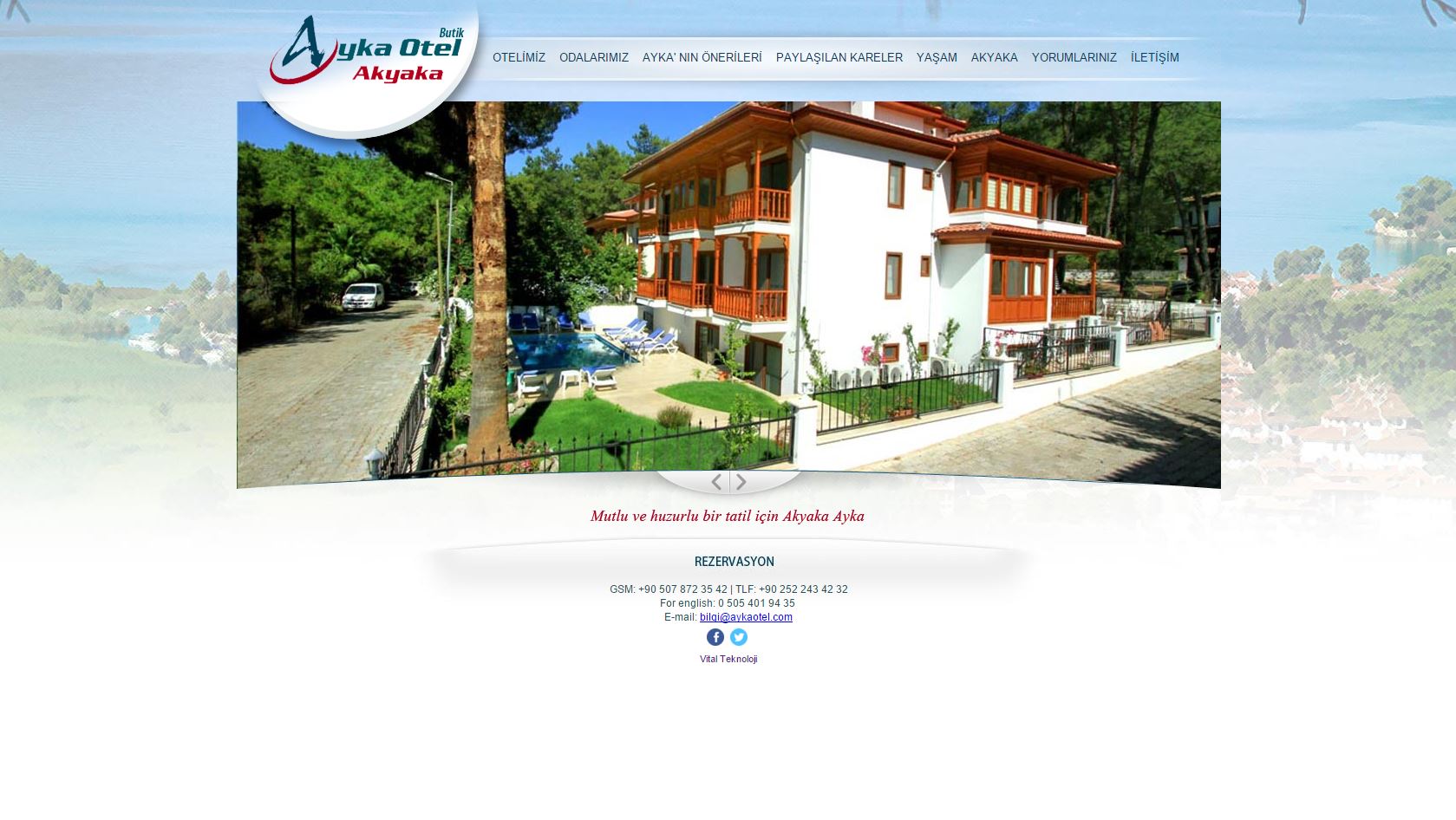 Web Site Tasarımı  Ayka Otel